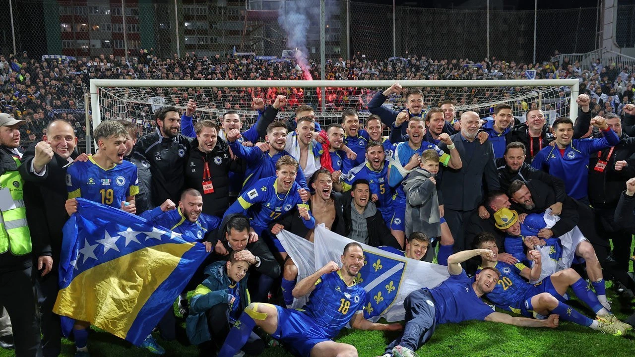 Timnas Bosnia Selebrasi